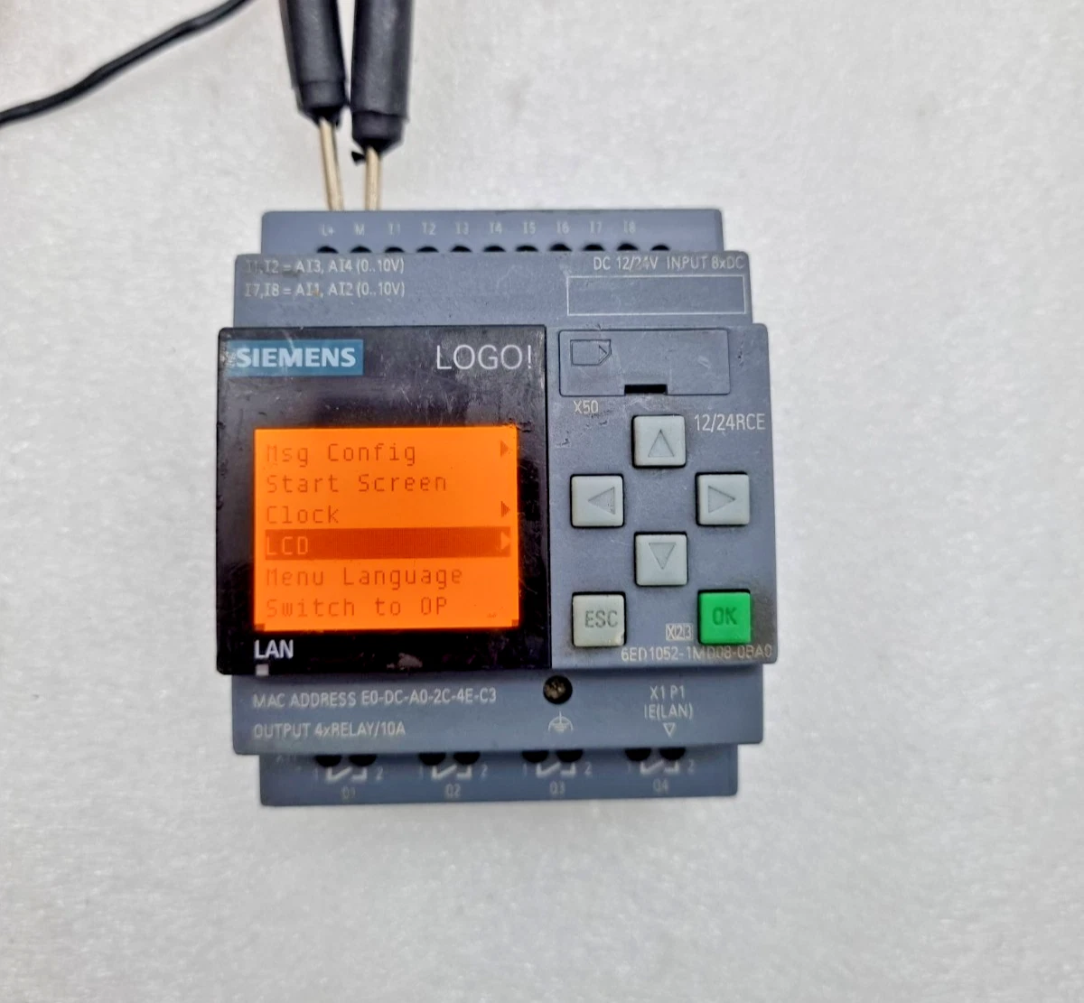 Siemens 6ED1052-1MD08-0BA0 Logo Plc BM12/24RCE 12/24Vdc Tested Working